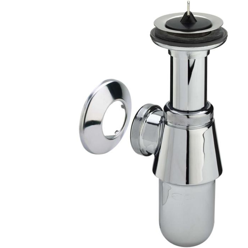 Viega - Plugbekersifon chroom met rozet 5/4 x 32